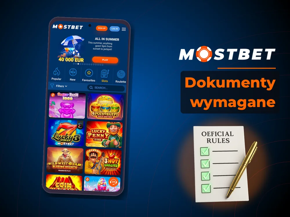 Mostbet - Dokumenty wymagane